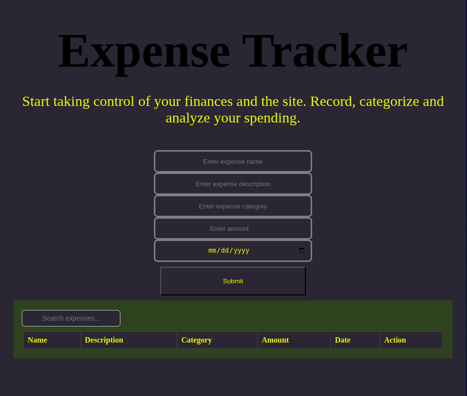 Expense tracker